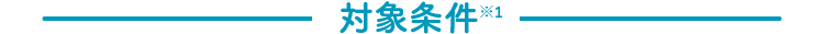 対象条件※1